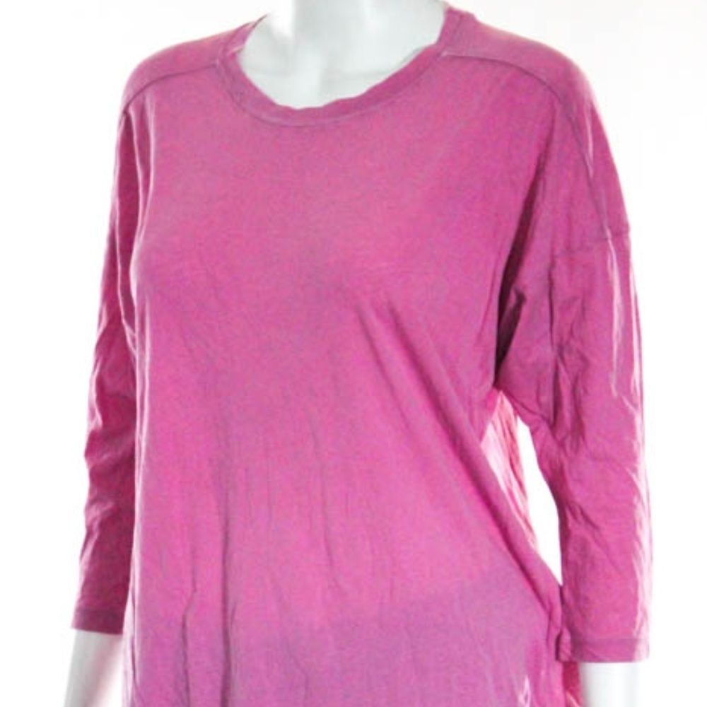 NEW Splendid Pink Cotton LS Scoop Neck Shirt S - Picture 3 of 7